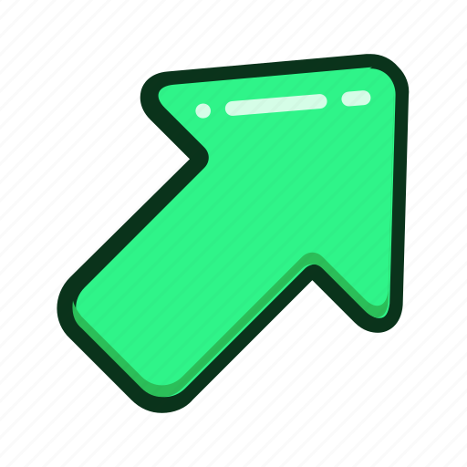 Arrow, right, upper, arrows, direction icon - Download on Iconfinder