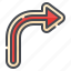 turn, right, symbol, direction, sign, arrows 