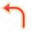 turn, left, direction, before, reverse, arrows 