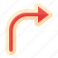 turn, right, symbol, direction, sign, arrows 