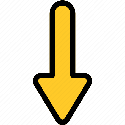 Arrow, direction, pointer, down arrow, interface, elemen, curve icon - Download on Iconfinder
