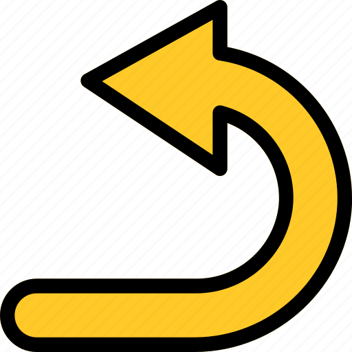 Arrow, direction, pointer, interface, elemen, curve, left arrow icon - Download on Iconfinder