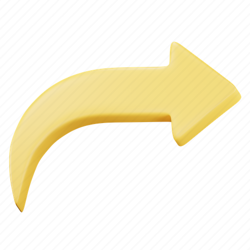 Right, arrow, forward, curve, direction, pointer, sign icon - Download on Iconfinder