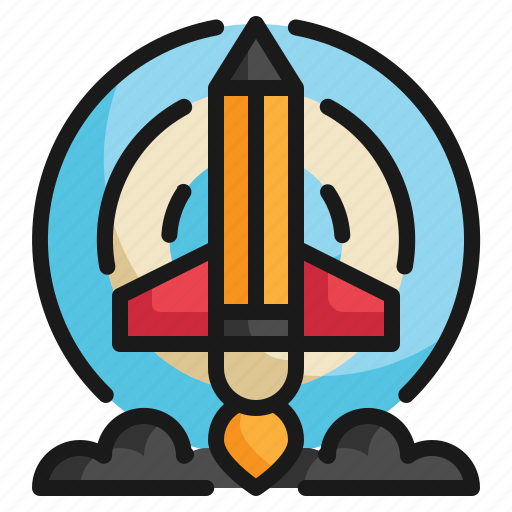 Pencil, rocket, focus, arrrow, success, startup, target icon icon - Download on Iconfinder