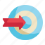 arrow, aim, goal, marketing, target icon 