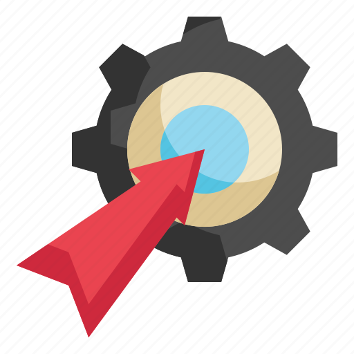 Cog, gear, arrow, goal, target icon icon - Download on Iconfinder