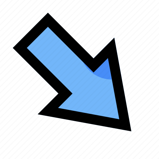 Arrow, arrows, bottom, direction, navigation, pointer, right icon - Download on Iconfinder