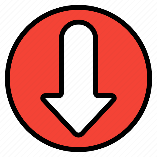 Down, arrow, arrows, direction, download, pointer, sign icon - Download on Iconfinder
