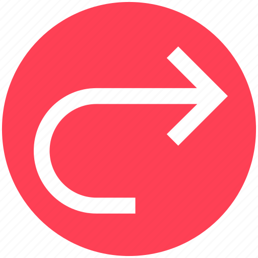 Arrow, line, material, right, rotate icon - Download on Iconfinder