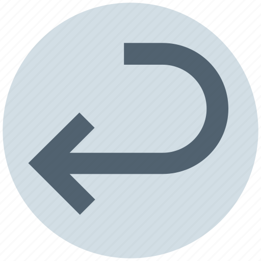 Arrow, left, line, material, rotate icon - Download on Iconfinder