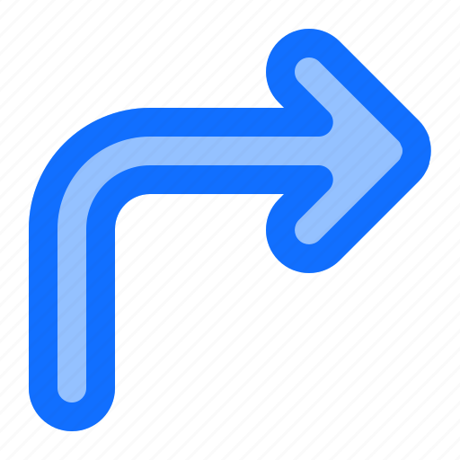 Iconset, arrows, blue, turn, right icon - Download on Iconfinder