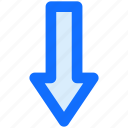 arrow, down, direction, send, upload, sign 