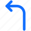arrow, mark, curved arrow, navigation, left 
