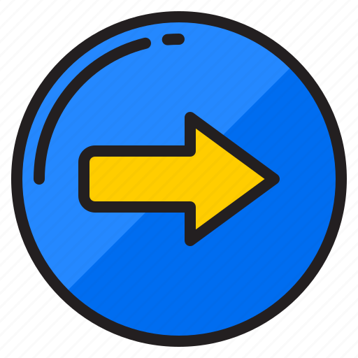 Right, arrow, direction, button, pointer icon - Download on Iconfinder
