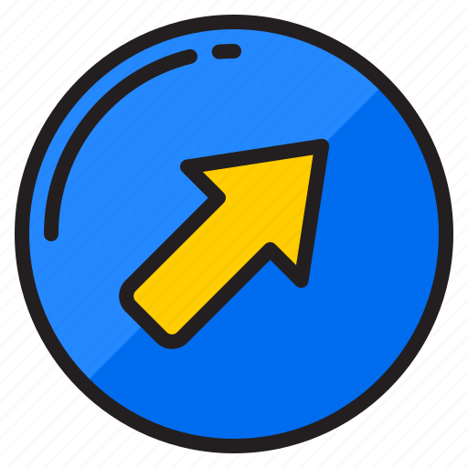 Top, right, arrow, direction, button, pointer icon - Download on Iconfinder