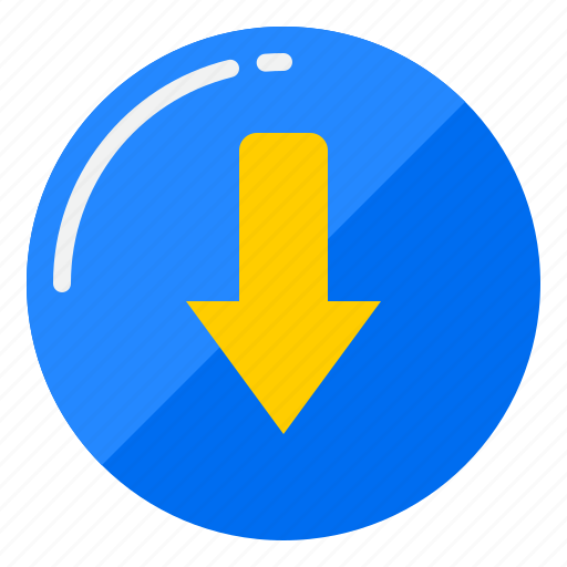 Down, arrow, direction, button, pointer icon - Download on Iconfinder