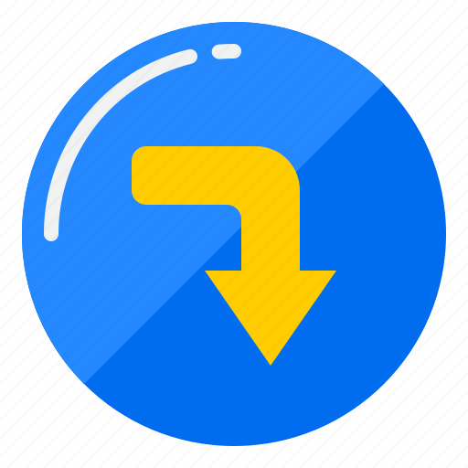 Right, turn, arrow, direction, button icon - Download on Iconfinder