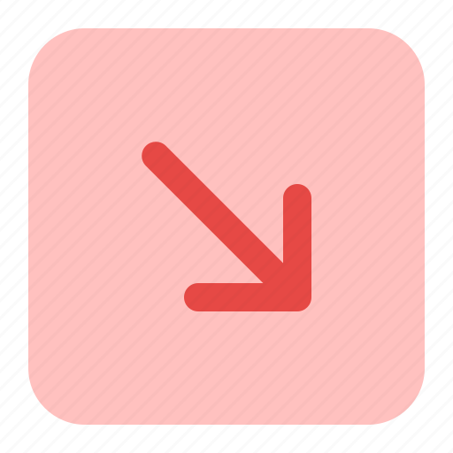 Diagonal, arrow, arrows, orientation, directional, bottom right icon - Download on Iconfinder