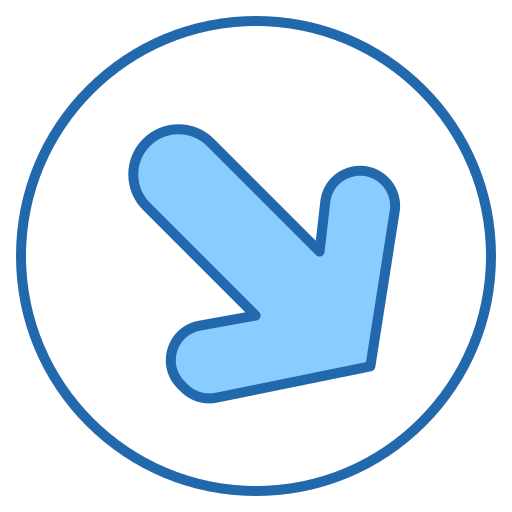 Down, left, arrow, sign icon - Download on Iconfinder