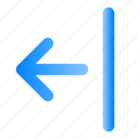 arrow, bar, left, direction, navigation, position
