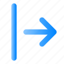 arrow, bar, right, direction, navigation, position