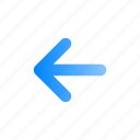 arrow, left, short, direction, navigation, position