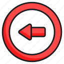 left, arrow, direction, arrowhead, next, indicator, button