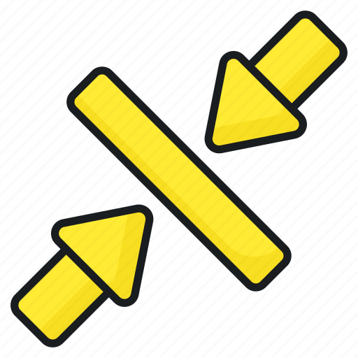 Minimize, arrow, button, menu, direction, diagonal, multimedia icon - Download on Iconfinder