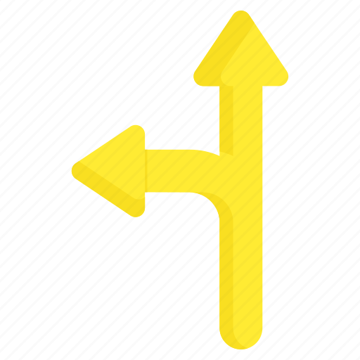 Directional, arrow, direction, path, split, straight, turn icon - Download on Iconfinder