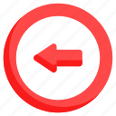 left, arrow, direction, arrowhead, next, indicator, button