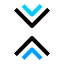 collision, up, down, double, arrow, direction, arrows, chevron 