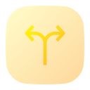 two, arrows, way, left, right, arrow