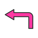 to left, arrow, expand, bottom, caret, drop-down, move, decoration