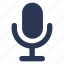 solid, microphone, record, podcast, mic, voice icon, sound, multimedia 