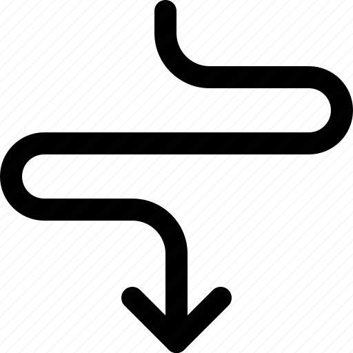 Diagram, snake, arrow, sideways icon - Download on Iconfinder