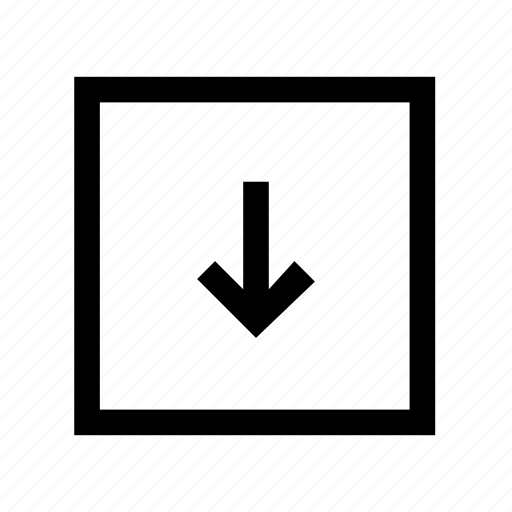 Arrow, bottom, bottom-arrow, square icon - Download on Iconfinder