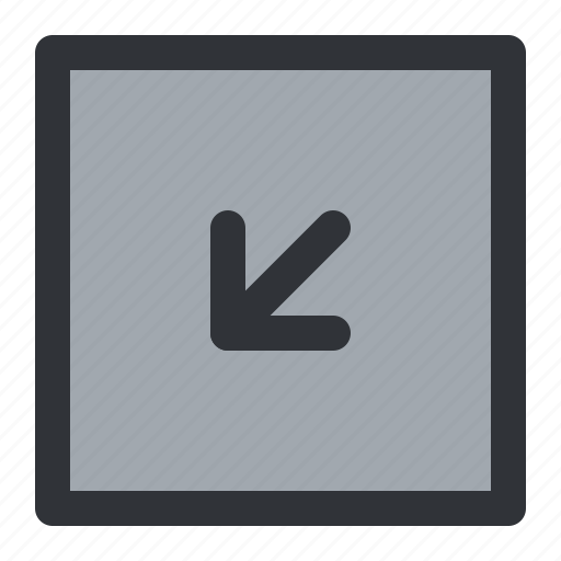 Arrow, bottom, left, square icon - Download on Iconfinder