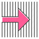 arrow, backdrop, background, navigate, right, striped, turn