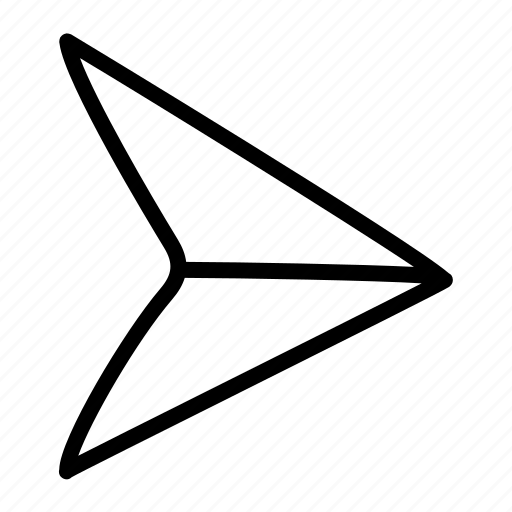 Arrow, arrows, drawn, paper plane icon - Download on Iconfinder