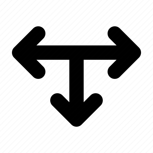 T, junction, arrow, arrows, three, way, regulation icon - Download on Iconfinder