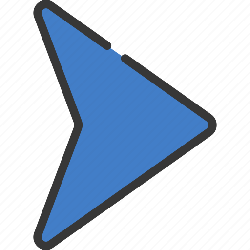 Dented, triangle, arrow, pointer, point, direction icon - Download on Iconfinder