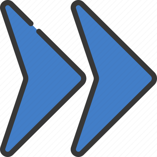 Double, triangle, pointer, point, right icon - Download on Iconfinder