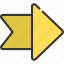 large, banner, arrow, pointer, point, direction 