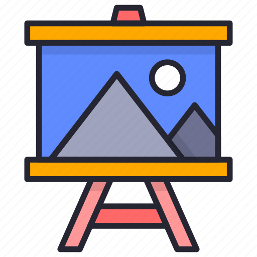 Art board, canvas painting, easel painting, painting board, painting stand icon - Download on Iconfinder