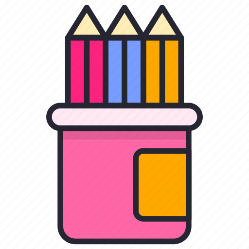 Pencils box, pencils case, pencils holder, stationery, pencils cup icon - Download on Iconfinder