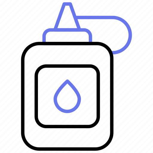 Glue, bottle, jar, container, stationery, gum, sticky icon - Download on Iconfinder