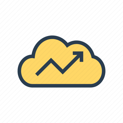 Chart, cloud, growth, server, storage icon - Download on Iconfinder