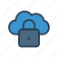cloud, lock, private, protection, secure 