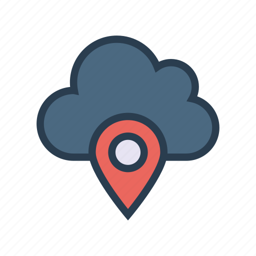 Cloud, gps, location, map, pin icon - Download on Iconfinder