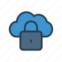 cloud, lock, private, protection, secure